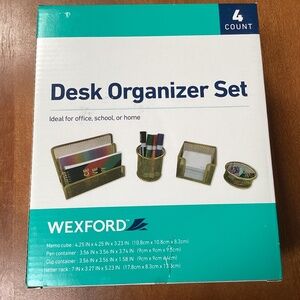 Wexford Desk Organizer Set 4 Count New In Sealed Box
